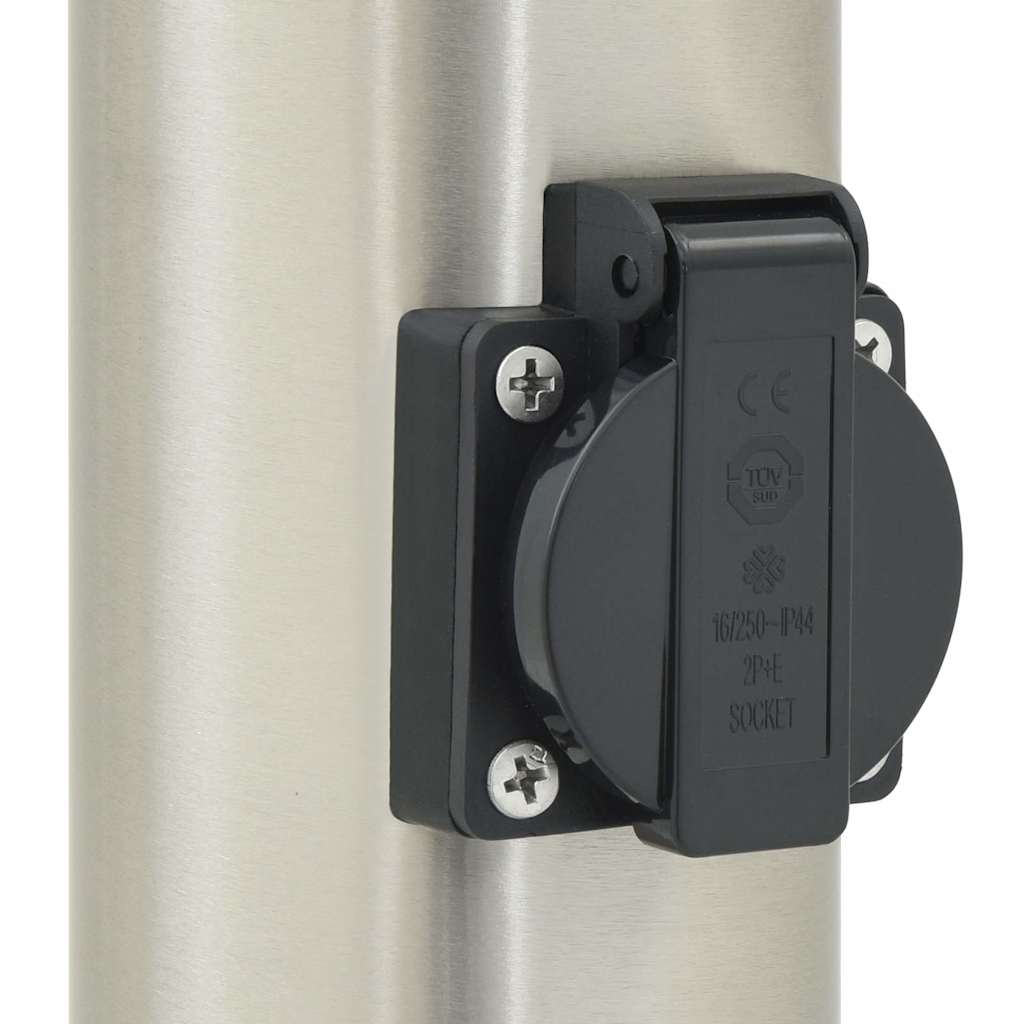 Bollard Light with Sensor&Outlet 80 cm Stainless Steel IP44