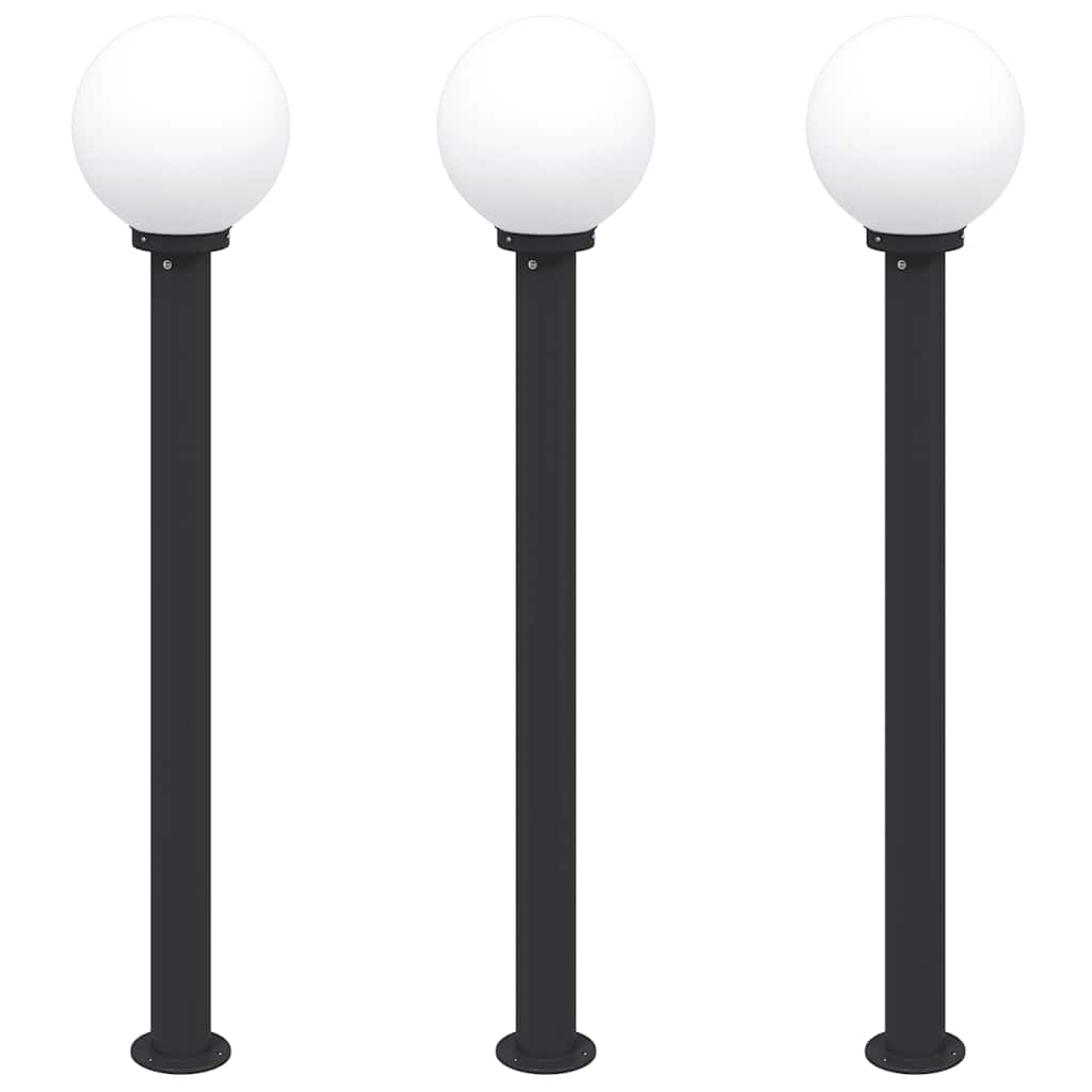 Bollard Lights 3 pcs 120 cm Black IP44