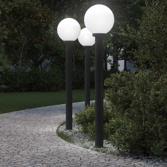 Bollard Lights 3 pcs 120 cm Black IP44