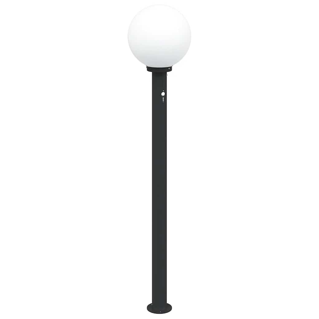 Bollard Lights with Sensor 3 pcs 120 cm Black IP44