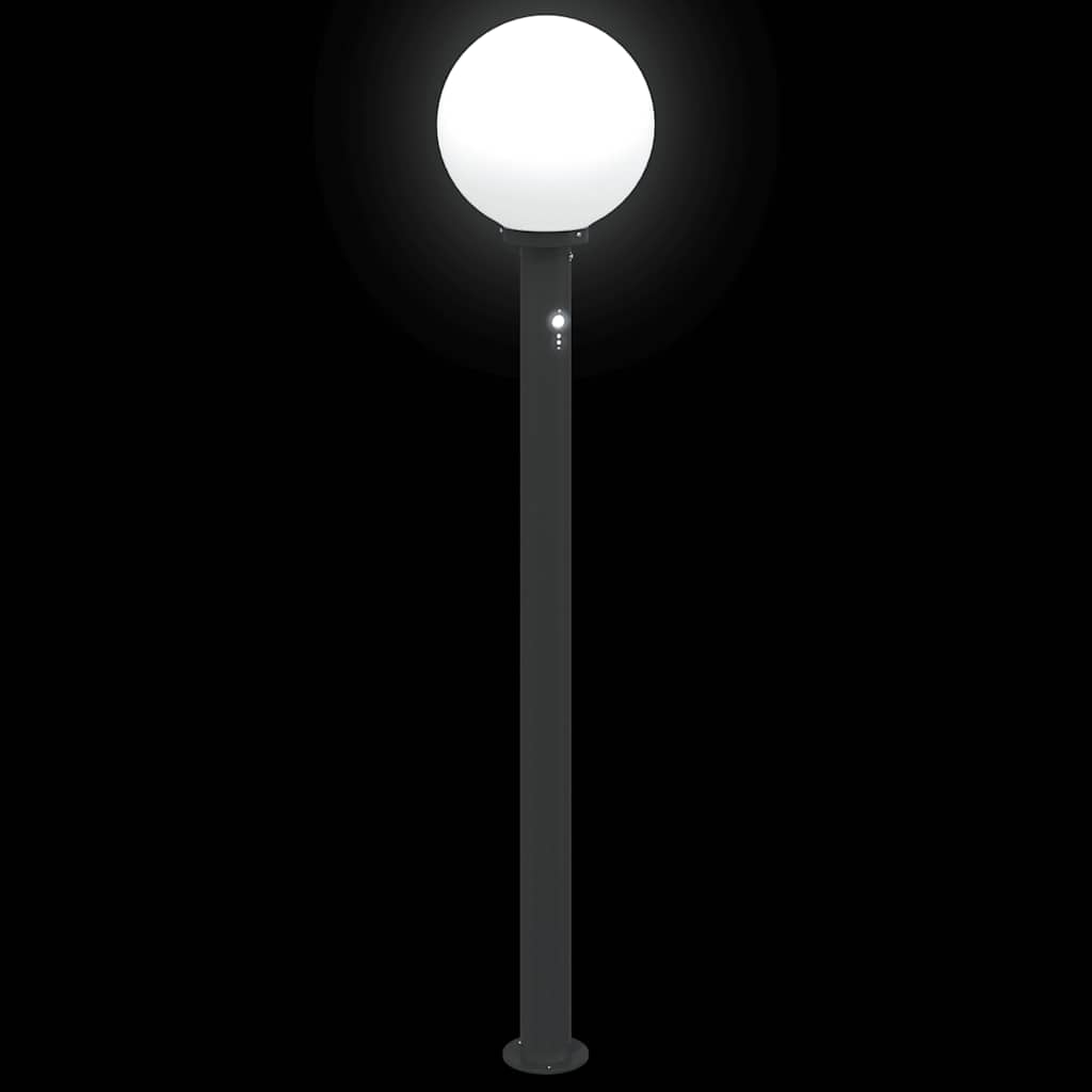 Bollard Lights with Sensor 3 pcs 120 cm Black IP44