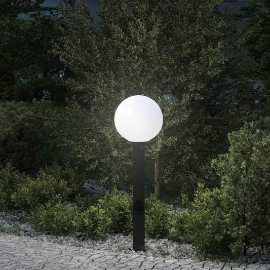 Bollard Light with Outlet 80 cm Black IP44