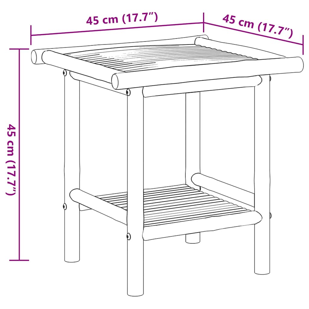 Coffee Table 45x45x45 cm Bamboo
