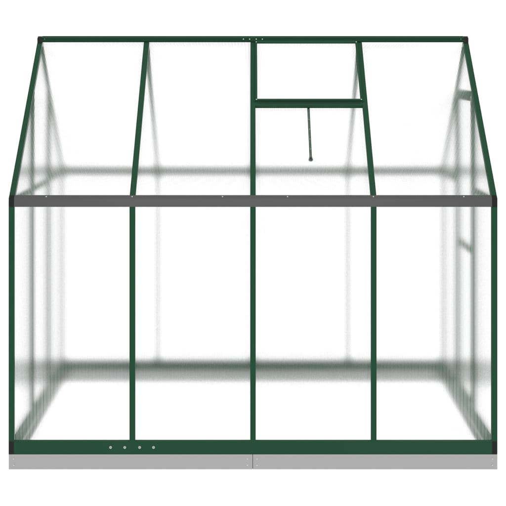 vidaXL Greenhouse with Base Frame Green 224x169x202 cm Aluminium