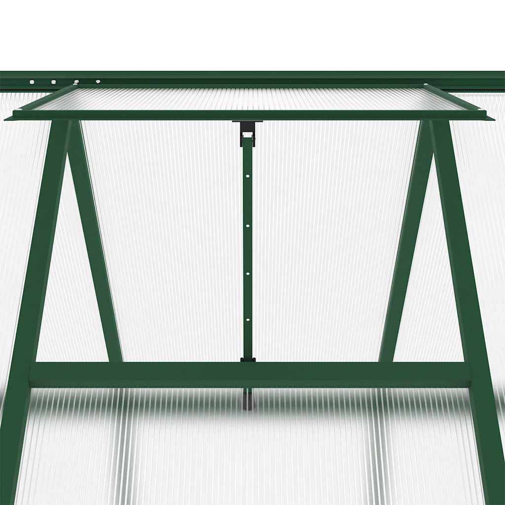 vidaXL Greenhouse with Base Frame Green 224x169x202 cm Aluminium