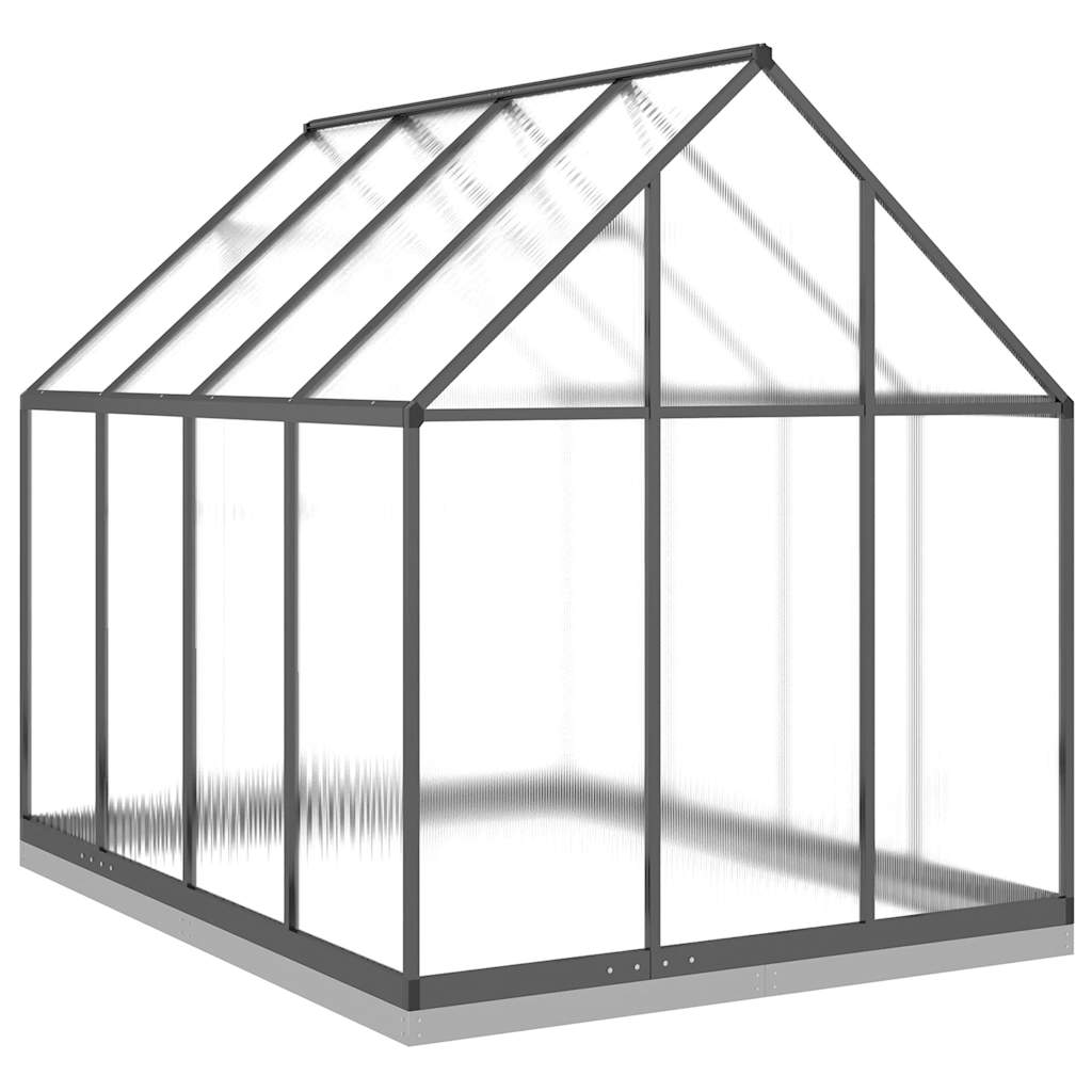 vidaXL Greenhouse with Base Frame Anthracite 224x169x202 cm Aluminium