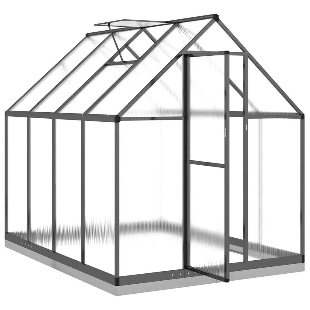 vidaXL Greenhouse with Base Frame Anthracite 224x169x202 cm Aluminium