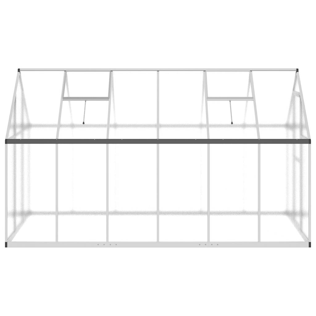 vidaXL Greenhouse with Base Frame Silver 334x169x195 cm Aluminium