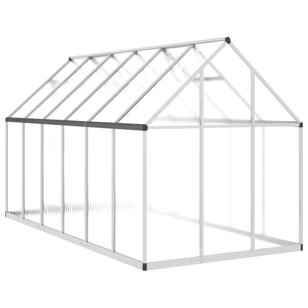 vidaXL Greenhouse with Base Frame Silver 334x169x195 cm Aluminium