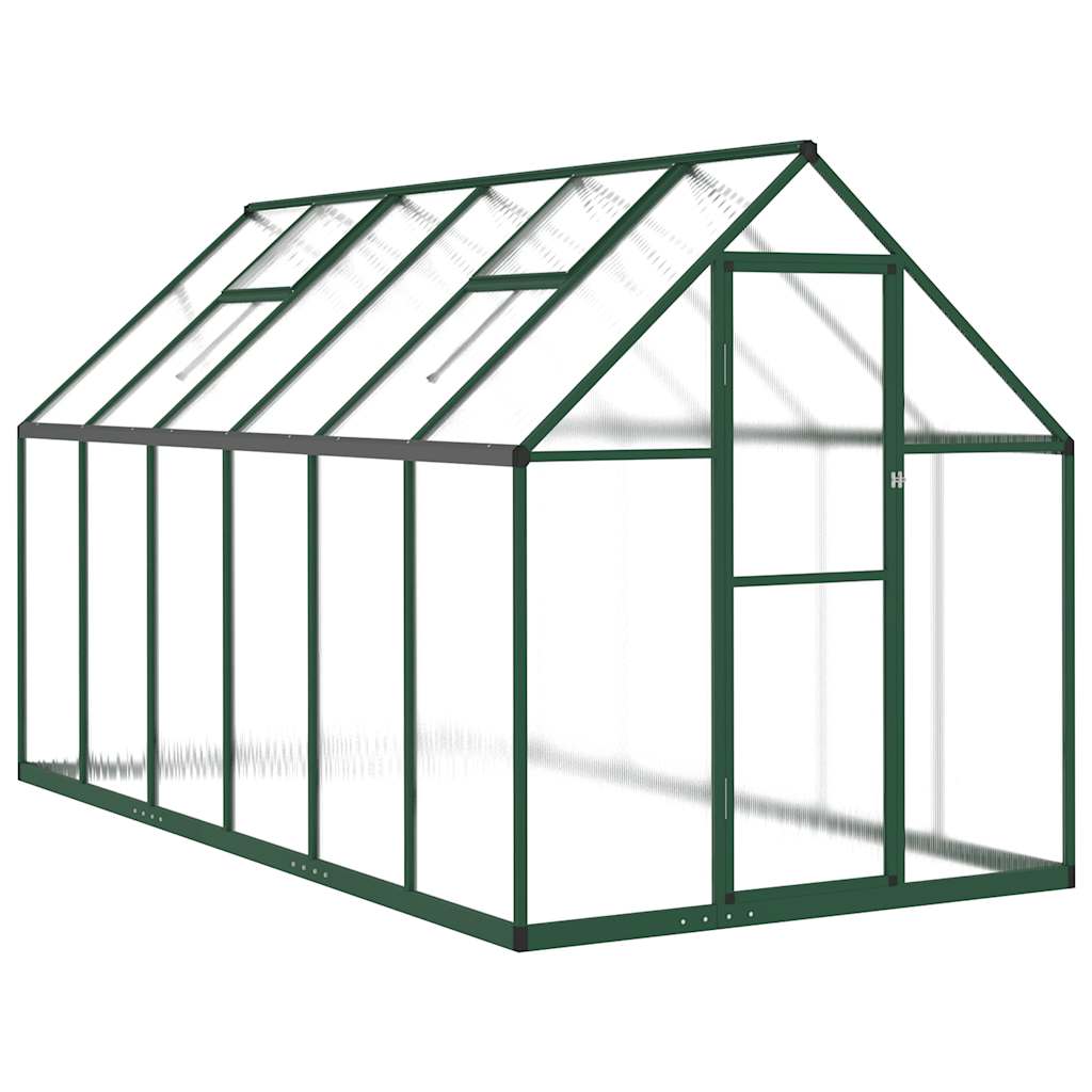 vidaXL Greenhouse with Base Frame Green 334x169x195 cm Aluminium