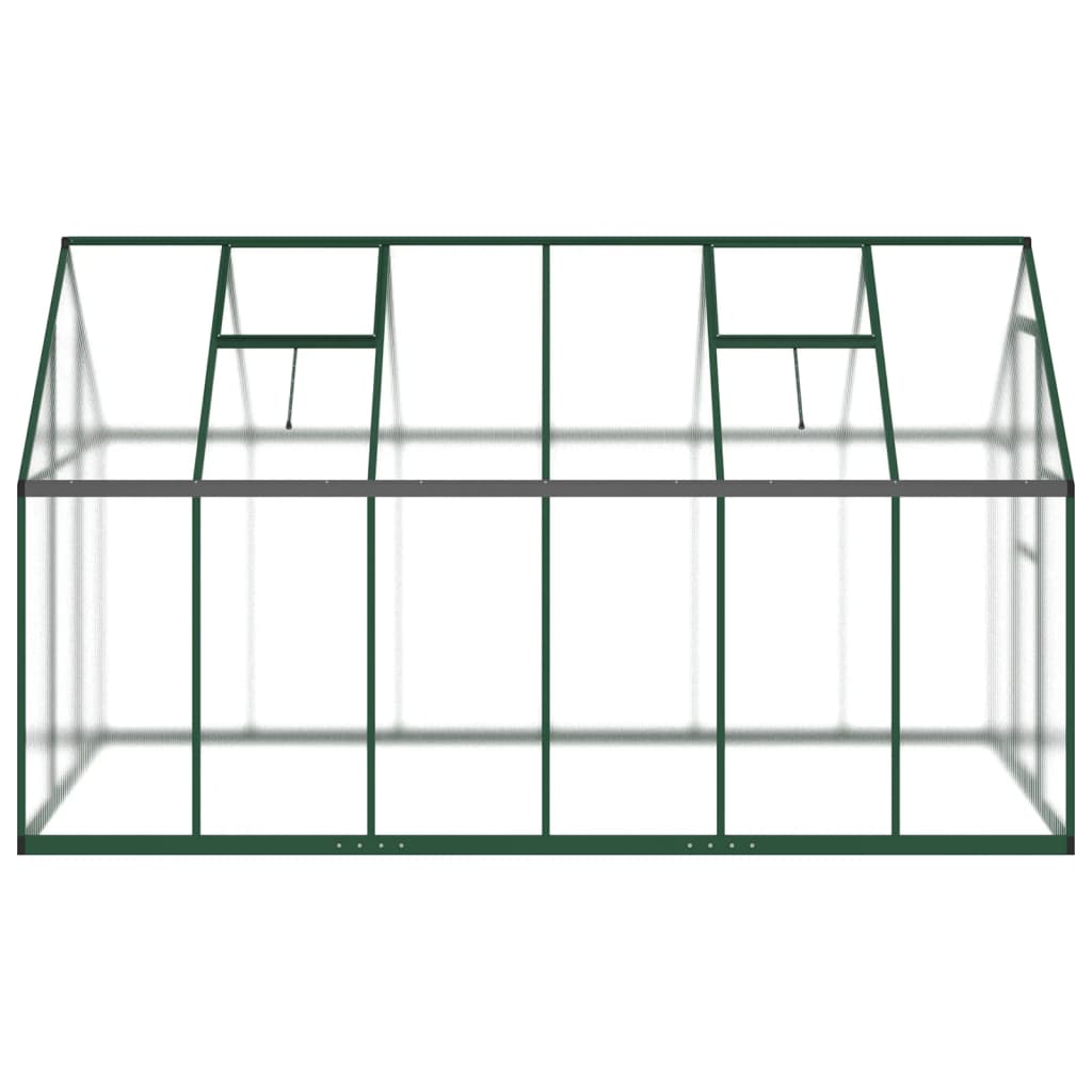 vidaXL Greenhouse with Base Frame Green 334x169x195 cm Aluminium