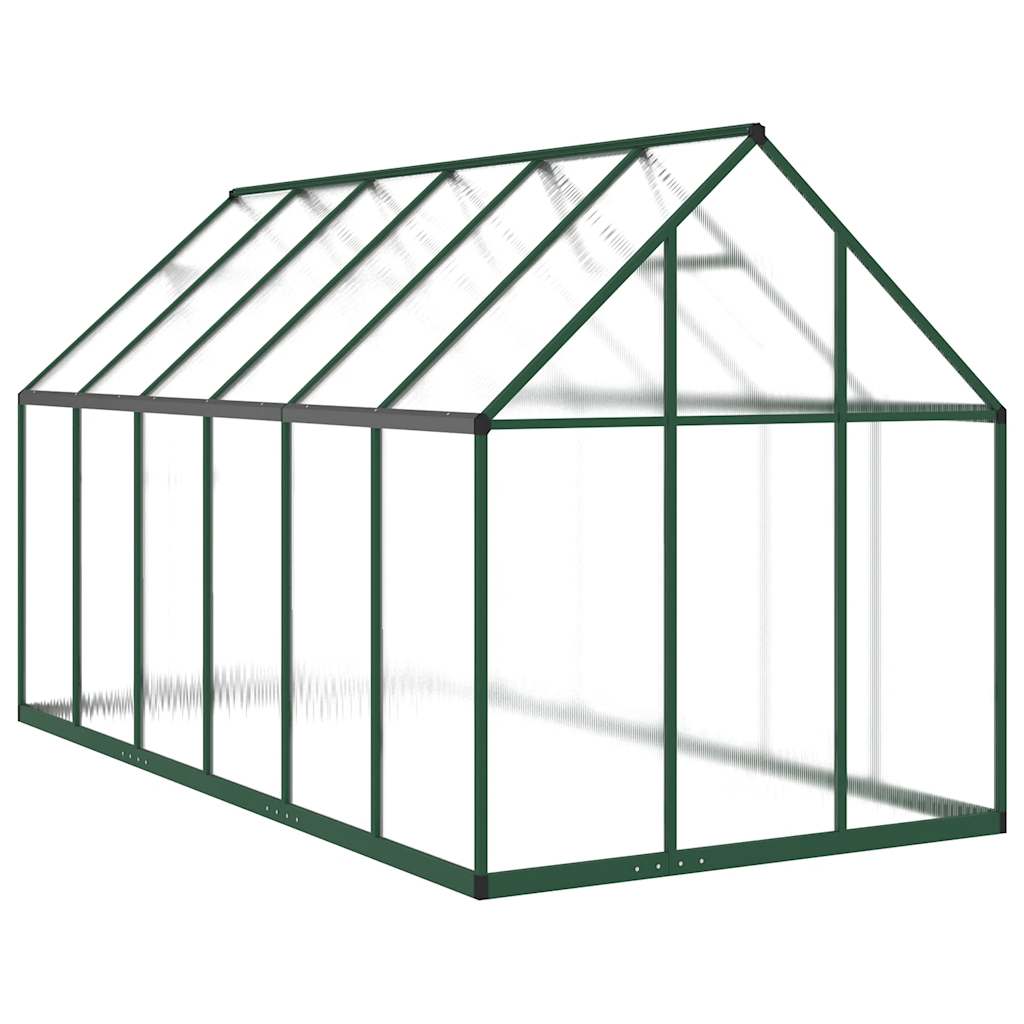 vidaXL Greenhouse with Base Frame Green 334x169x195 cm Aluminium