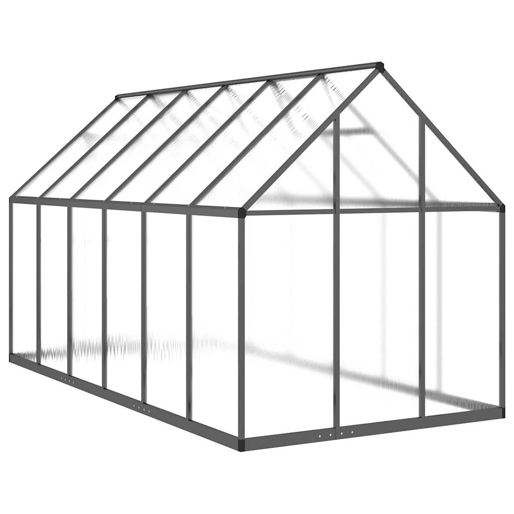 vidaXL Greenhouse with Base Frame Anthracite 334x169x195 cm Aluminium