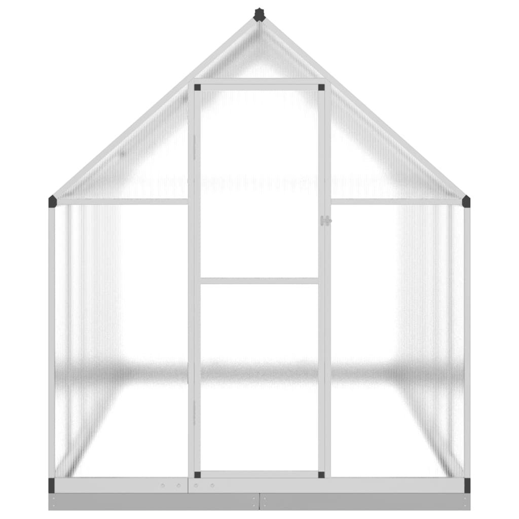 vidaXL Greenhouse with Base Frame Silver 334x169x202 cm Aluminium