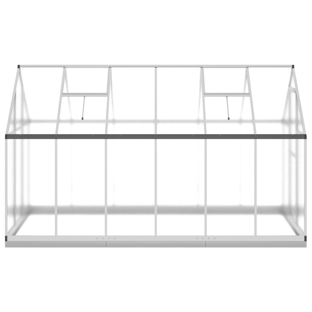 vidaXL Greenhouse with Base Frame Silver 334x169x202 cm Aluminium