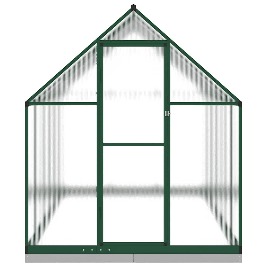 Greenhouse with Base Frame Green 334x169x202 cm Aluminium