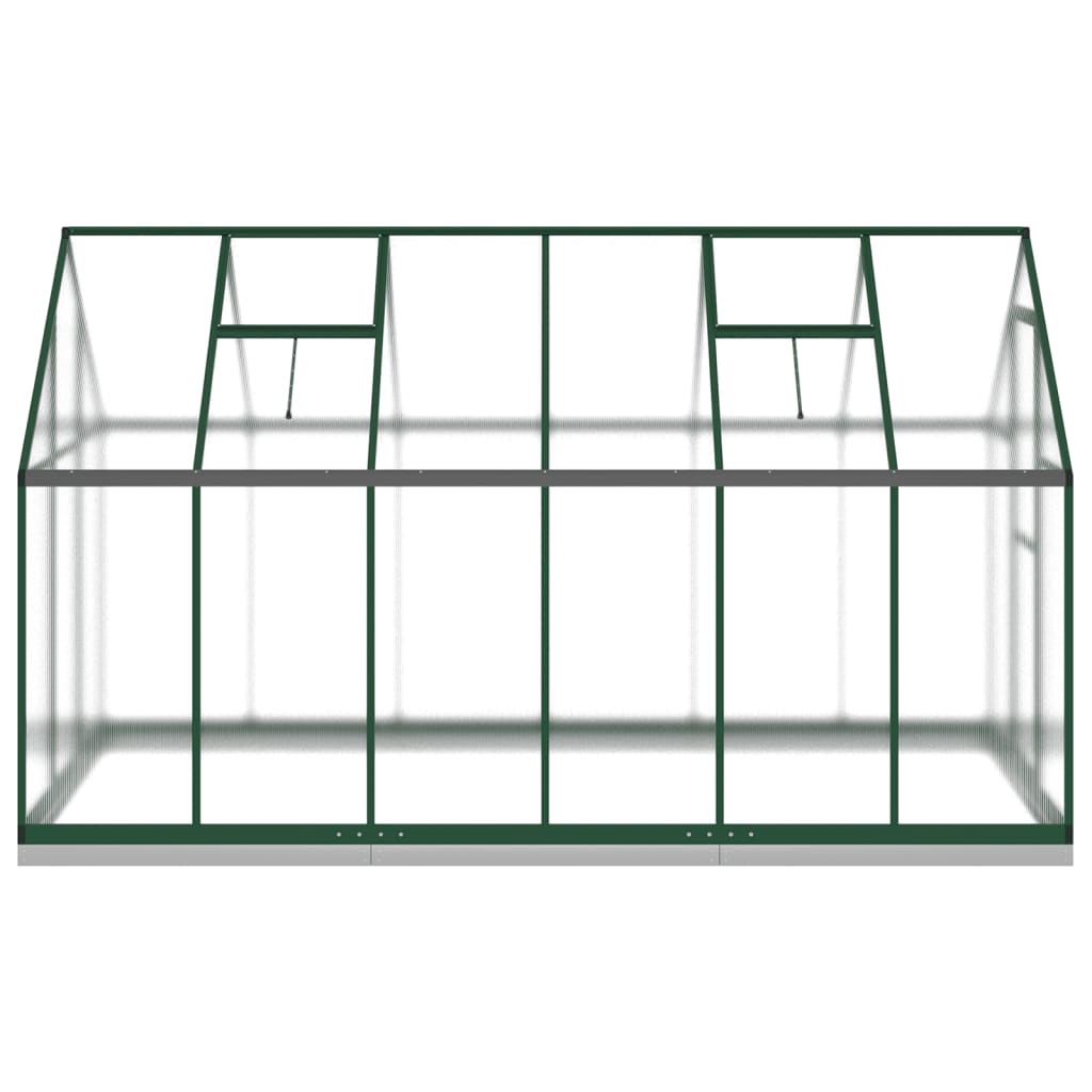 vidaXL Greenhouse with Base Frame Green 334x169x202 cm Aluminium