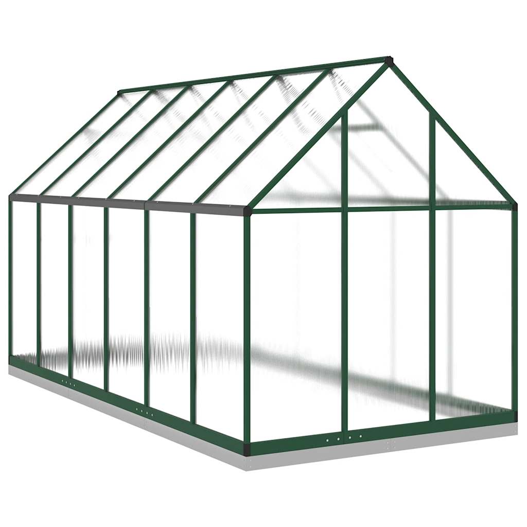 vidaXL Greenhouse with Base Frame Green 334x169x202 cm Aluminium