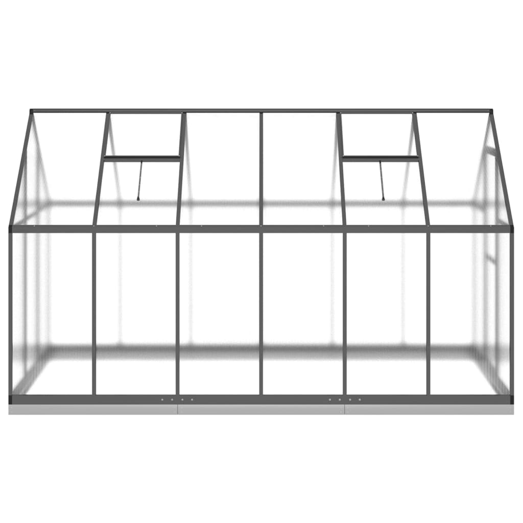 vidaXL Greenhouse with Base Frame Anthracite 334x169x202 cm Aluminium