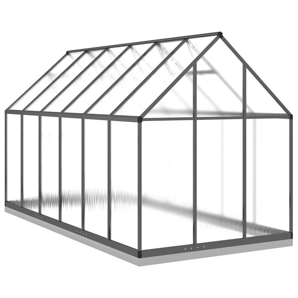 vidaXL Greenhouse with Base Frame Anthracite 334x169x202 cm Aluminium