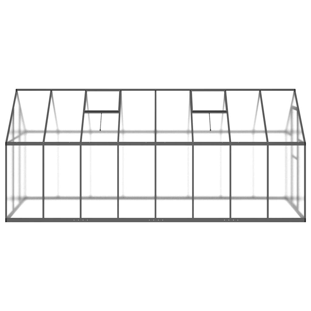 vidaXL Greenhouse with Base Frame Anthracite 445x169x195 cm Aluminium