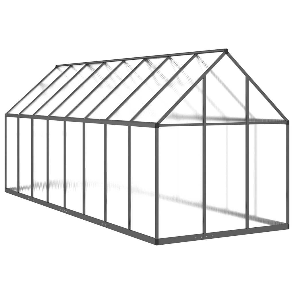 vidaXL Greenhouse with Base Frame Anthracite 445x169x195 cm Aluminium