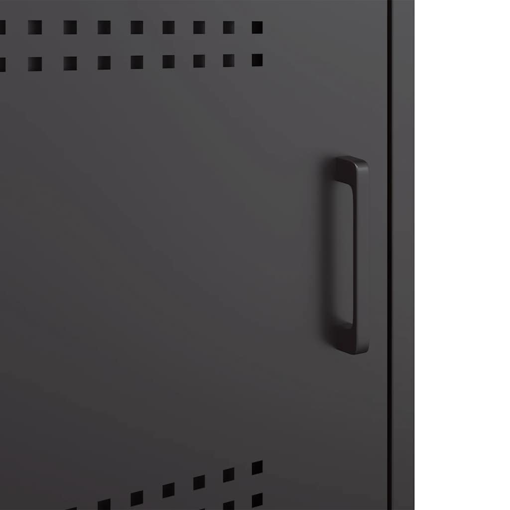 Bedside Cabinet Black 36x39x50,5 cm Steel