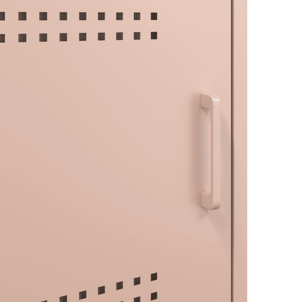 Bedside Cabinets 2 pcs Pink 36x39x50,5 cm Steel
