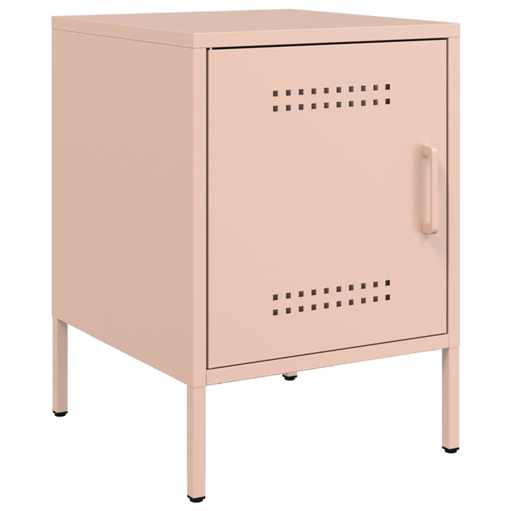 Bedside Cabinets 2 pcs Pink 36x39x50,5 cm Steel