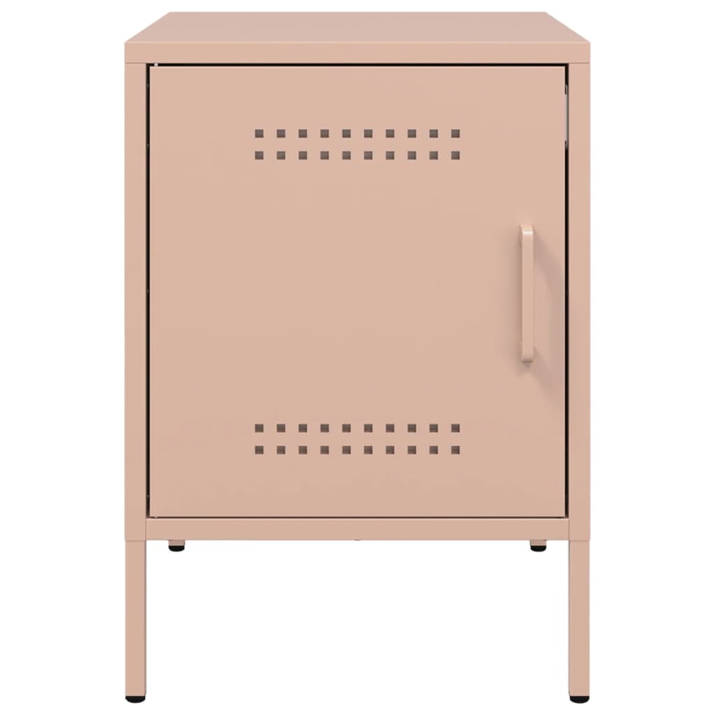 Bedside Cabinets 2 pcs Pink 36x39x50,5 cm Steel