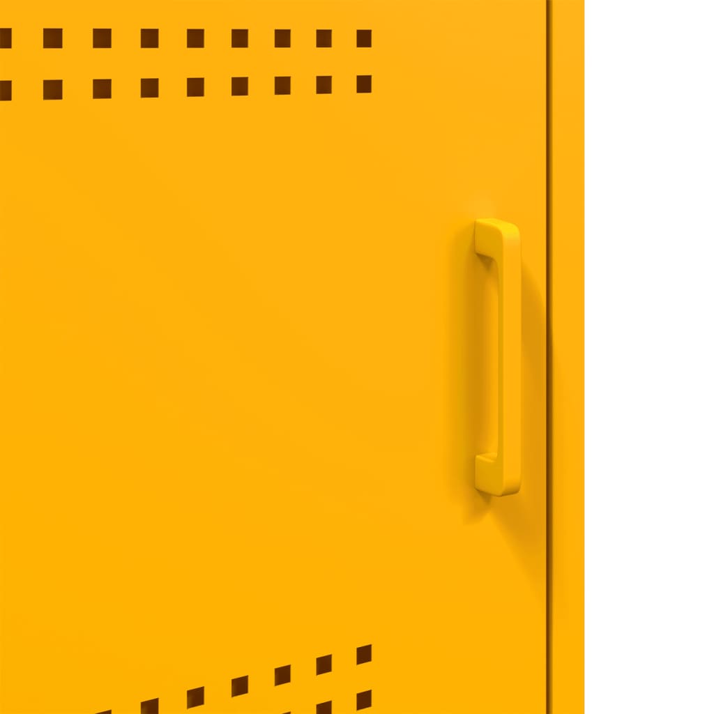 Bedside Cabinets 2 pcs Mustard Yellow 36x39x50,5 cm Steel