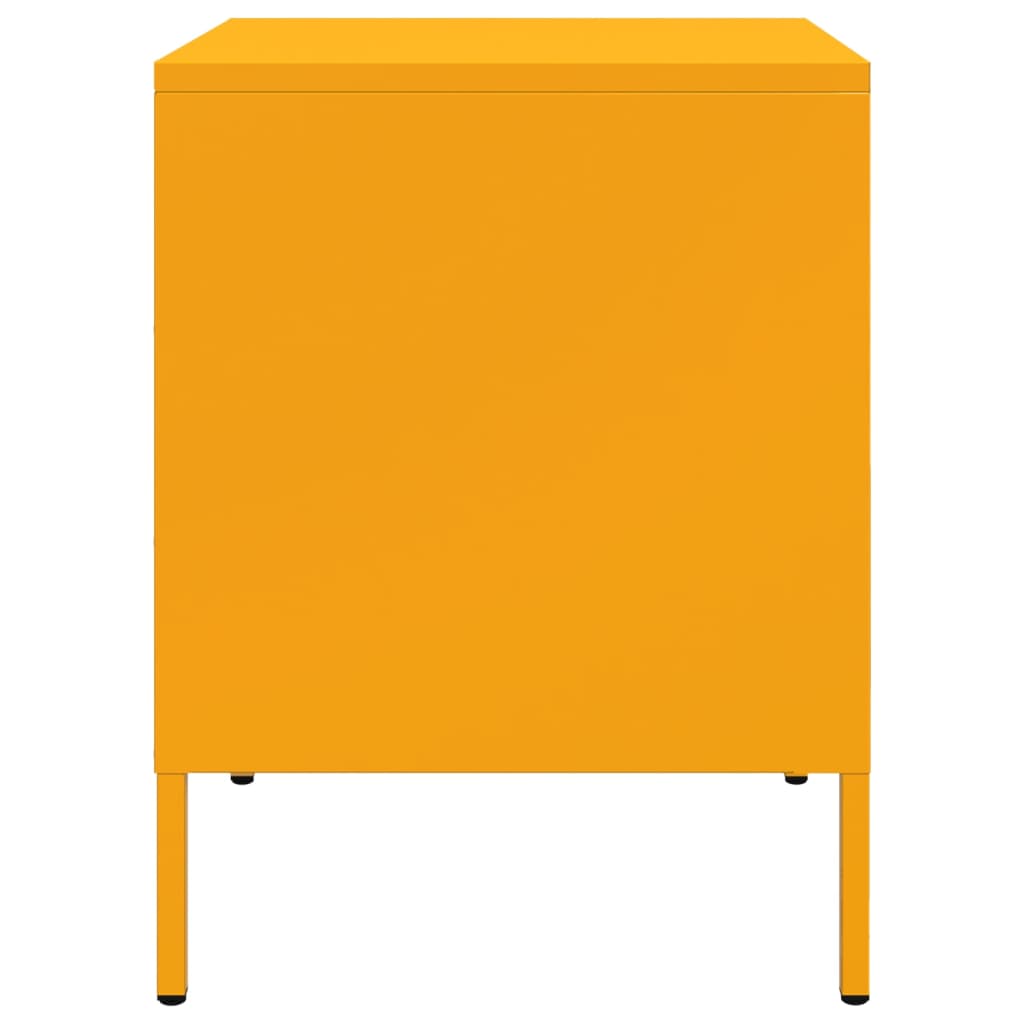 Bedside Cabinets 2 pcs Mustard Yellow 36x39x50,5 cm Steel