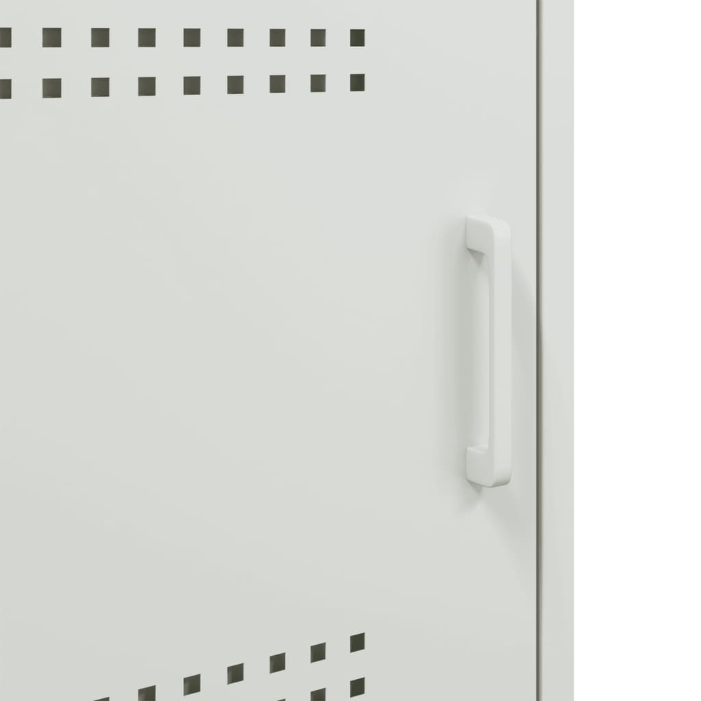 Bedside Cabinet White 36x39x50,5 cm Steel