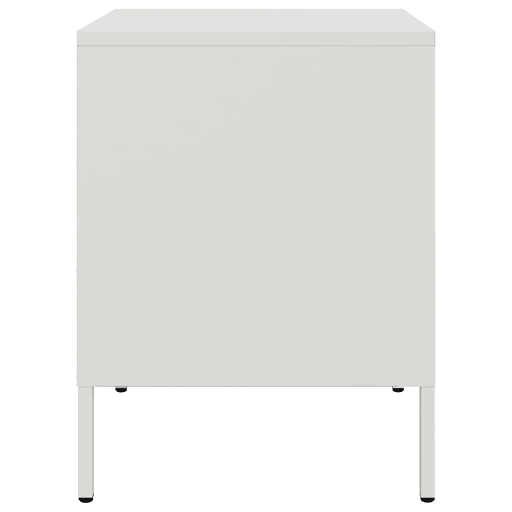 Bedside Cabinets 2 pcs White 36x39x50,5 cm Steel