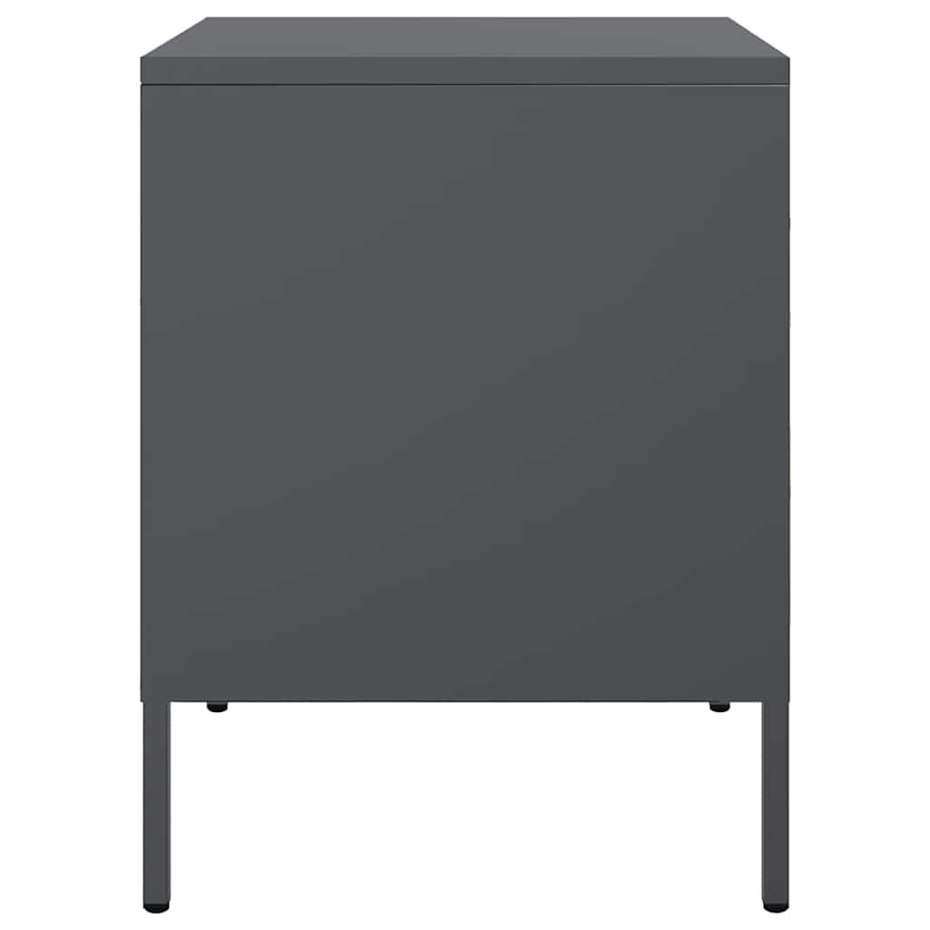 Bedside Cabinets 2 pcs Anthracite 36x39x50.5 cm Steel