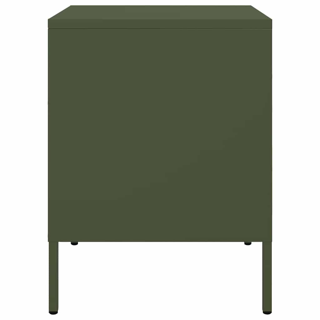 Bedside Cabinets 2 pcs Olive Green 36x39x50.5 cm Steel
