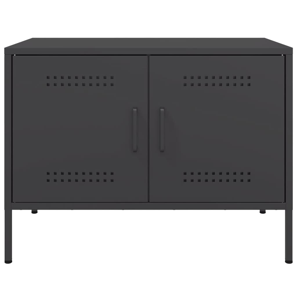 vidaXL TV Cabinets 2 pcs Black 68x39x50.5 cm Steel