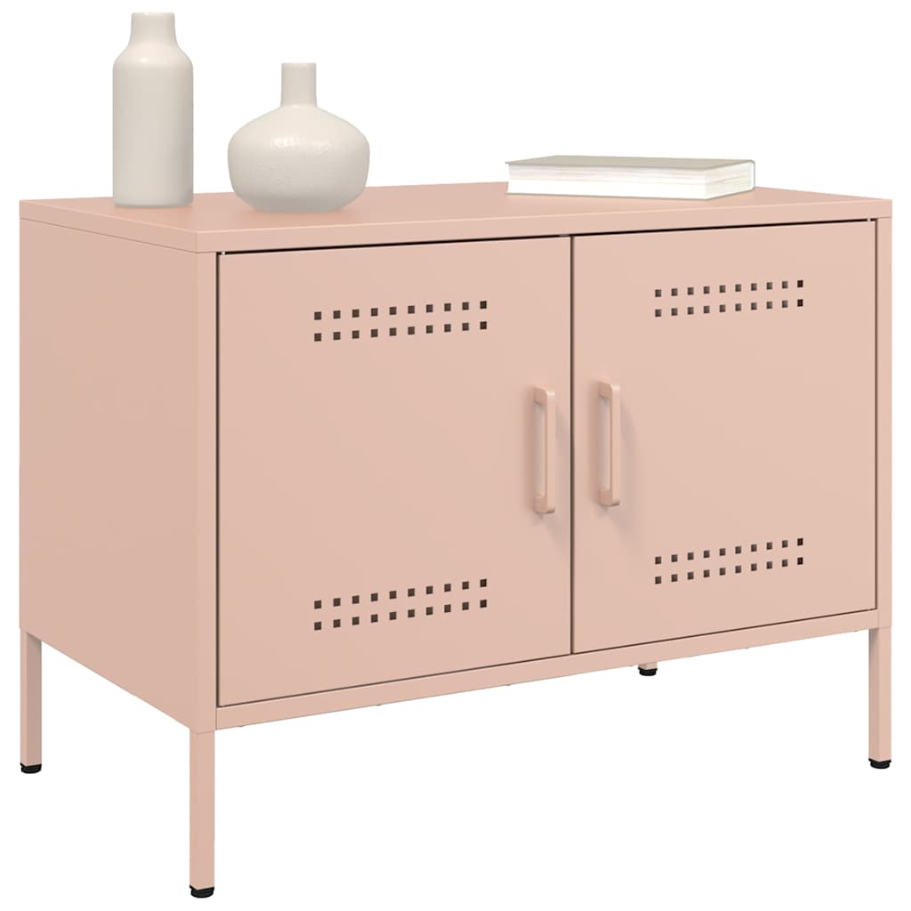 2 Piece TV Cabinet Set Pink 68x39x50,5 cm Steel