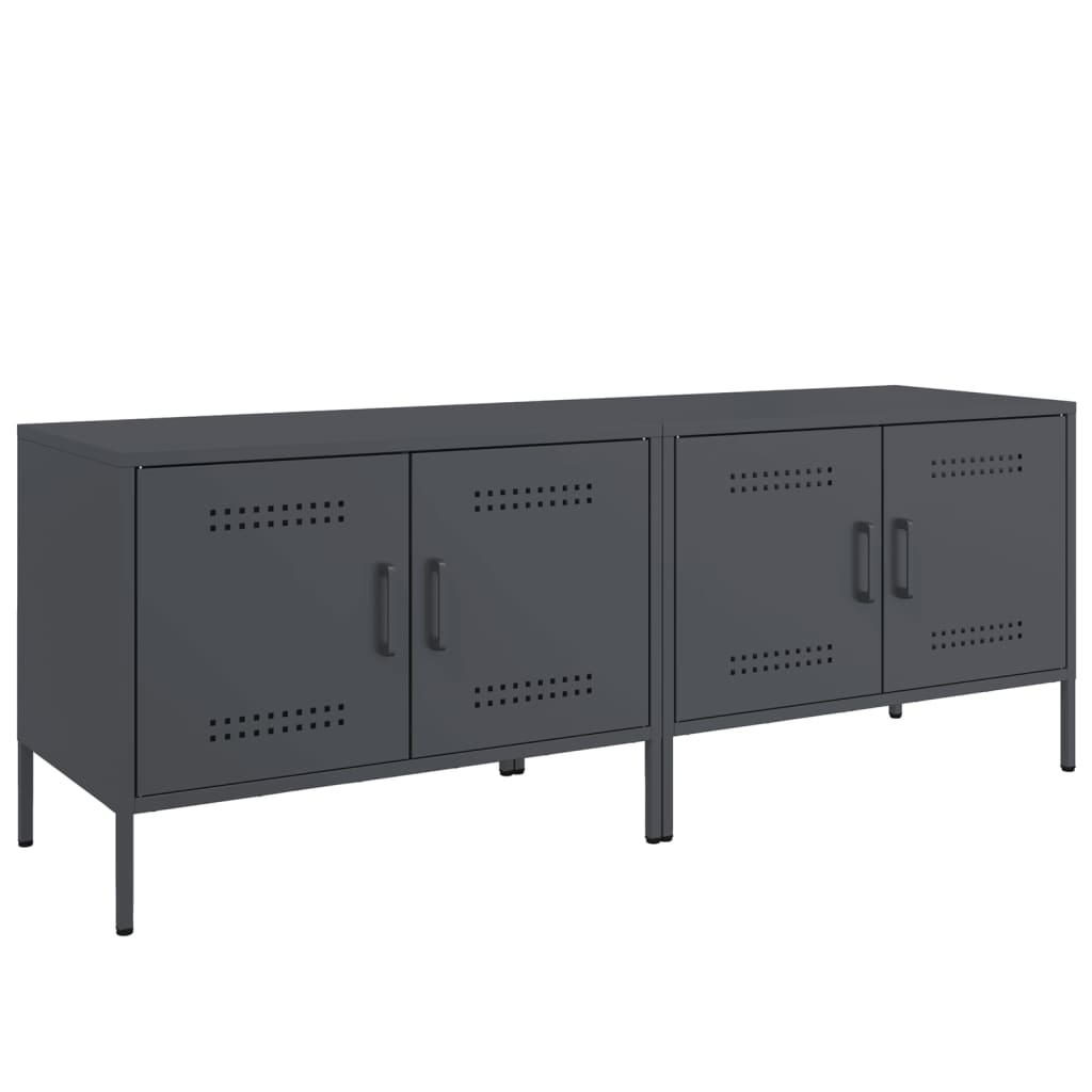 2 Piece TV Cabinet Set Anthracite 68x39x50,5 cm Steel