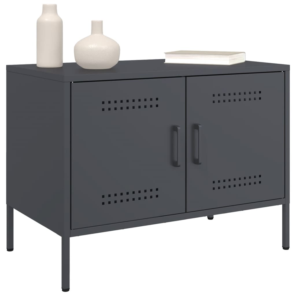 2 Piece TV Cabinet Set Anthracite 68x39x50,5 cm Steel