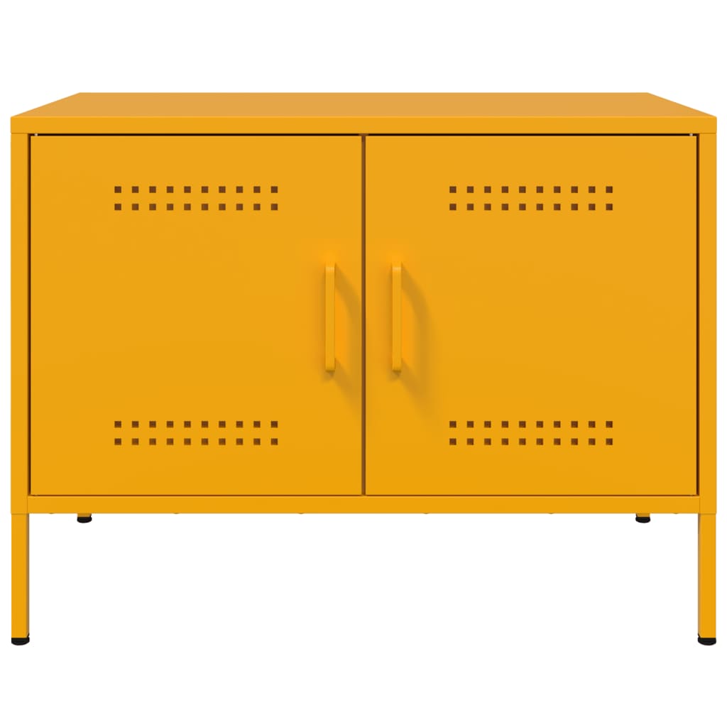 vidaXL TV Cabinets 2 pcs Mustard Yellow 68x39x50.5 cm Steel