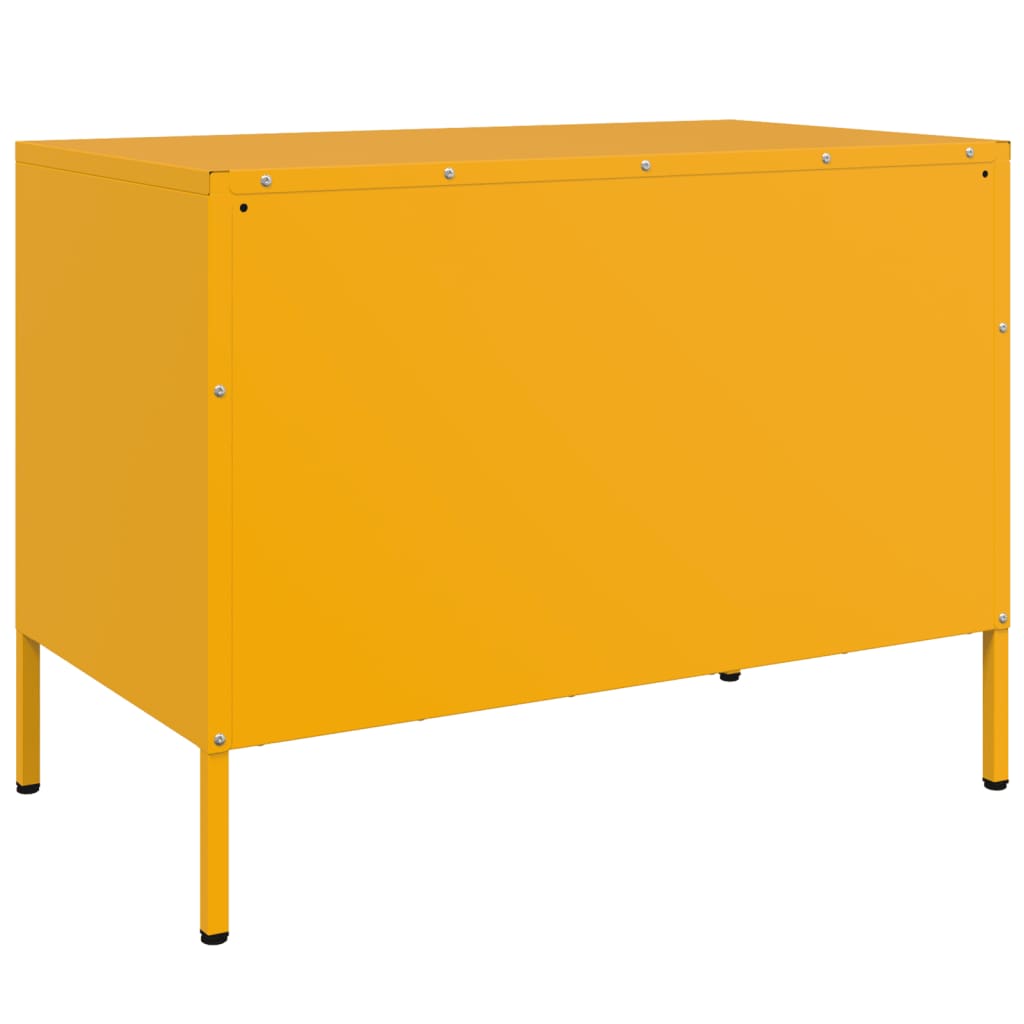 vidaXL TV Cabinets 2 pcs Mustard Yellow 68x39x50.5 cm Steel