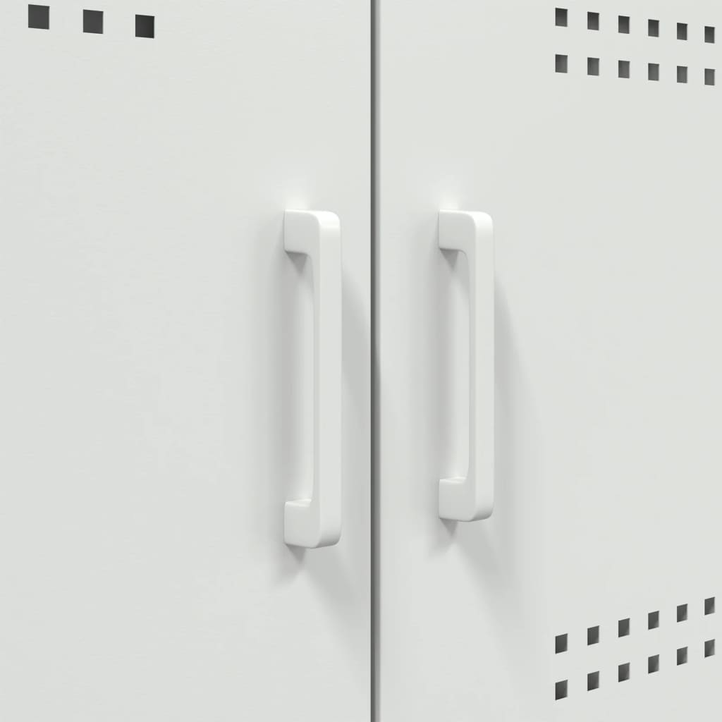 2 Piece TV Cabinet Set White 68x39x50,5 cm Steel