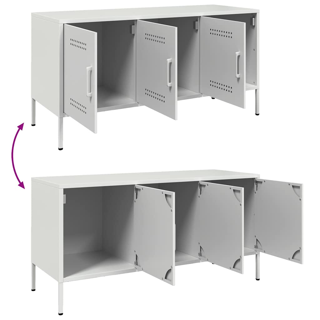 TV Cabinet White 100.5x39x50.5 cm Steel