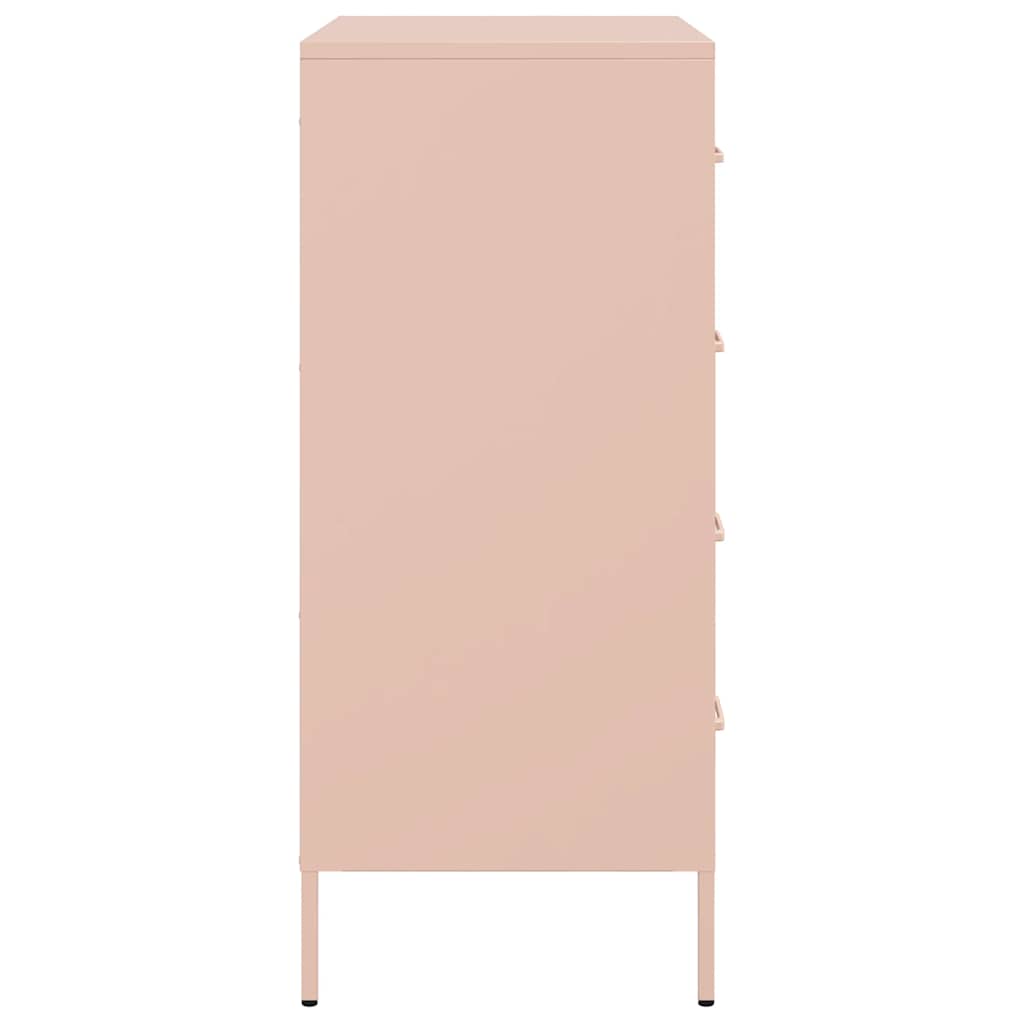 Sideboard Pink 68x39x89 cm Steel