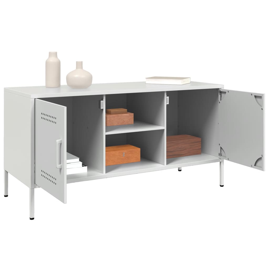 TV Cabinet White 100,5x39x50,5 cm Steel