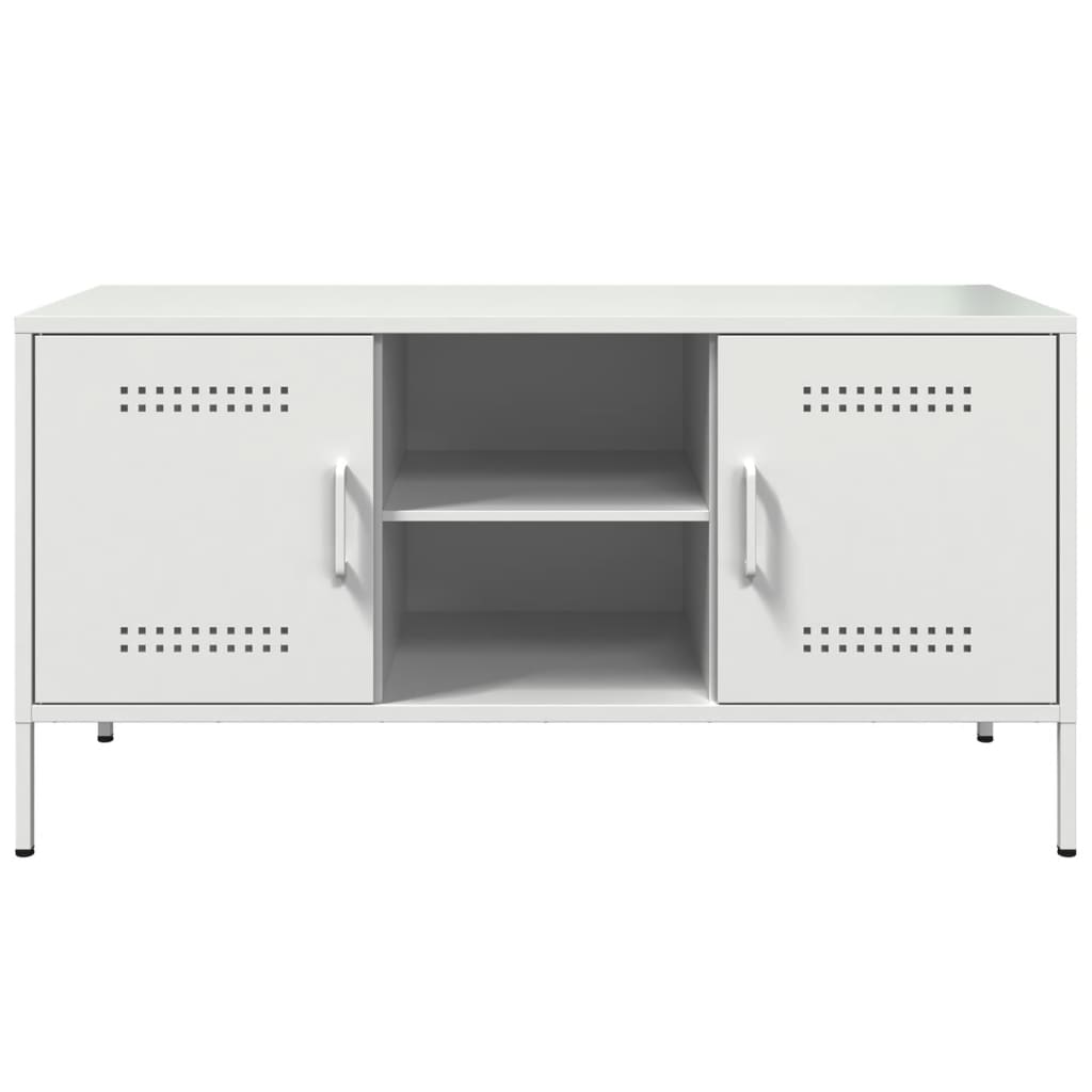 TV Cabinet White 100,5x39x50,5 cm Steel