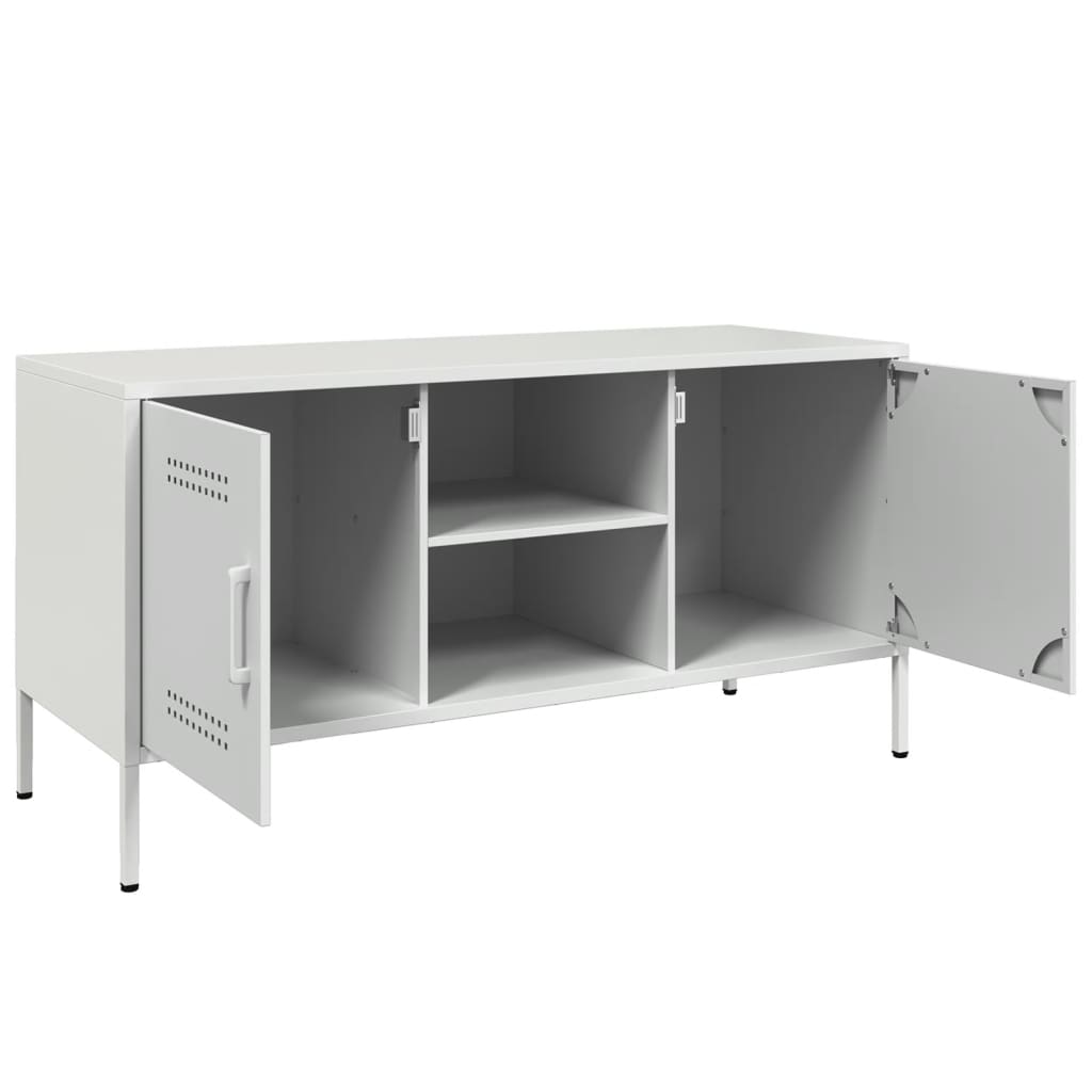 TV Cabinet White 100,5x39x50,5 cm Steel