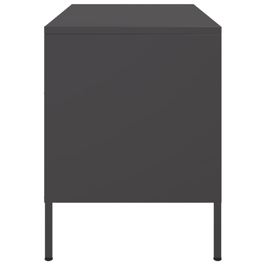 2 Piece TV Cabinet Set Black 68x39x50,5 cm Steel