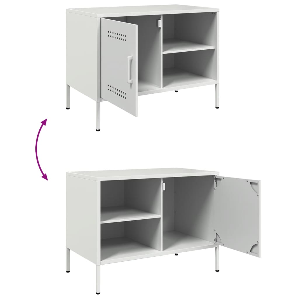 TV Cabinet White 68x39x50,5 cm Steel